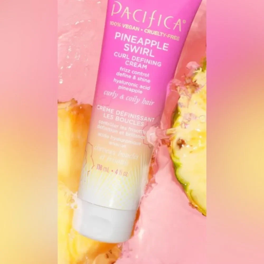 🛍️PAcifica 100% VEGAN. Cruelty- free Pineapple 🍍 Swirl Curl Defining Cream 💥